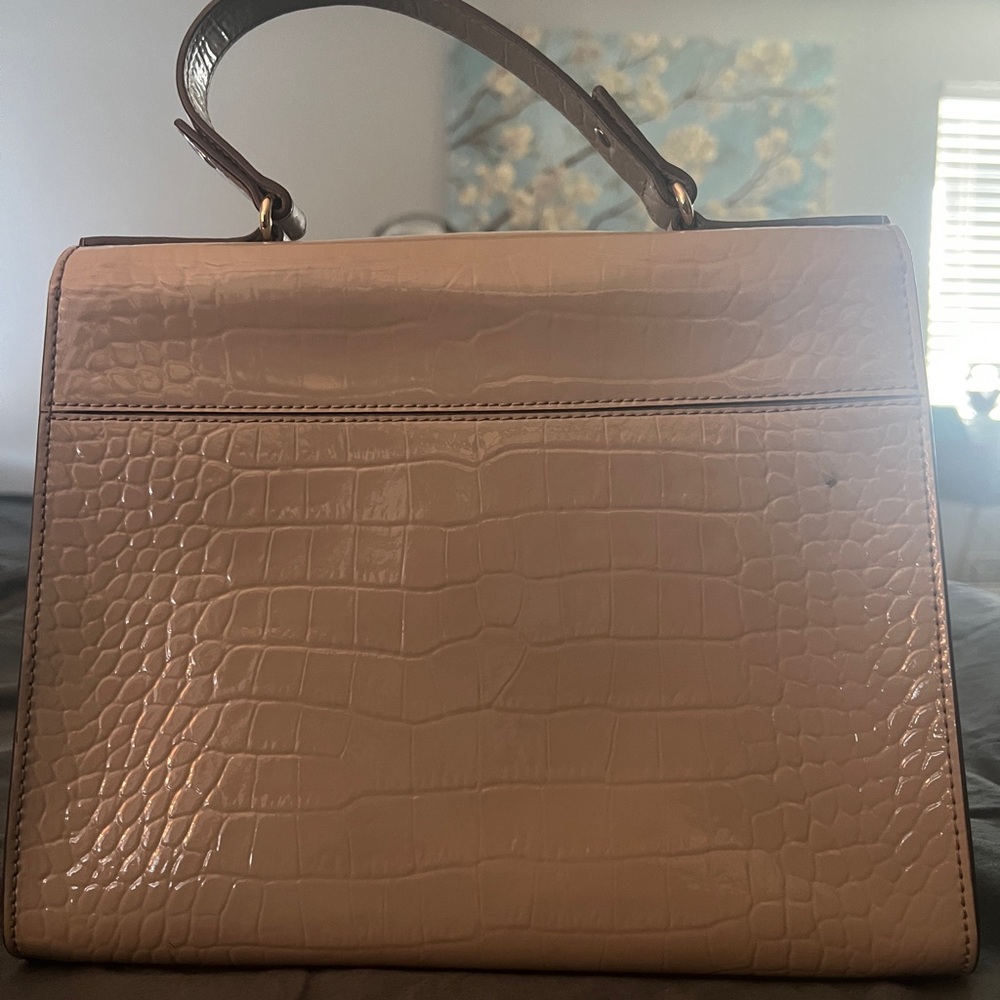 Kate Spade Croc-Embossed Nude Handbag - Picture 2 of 8